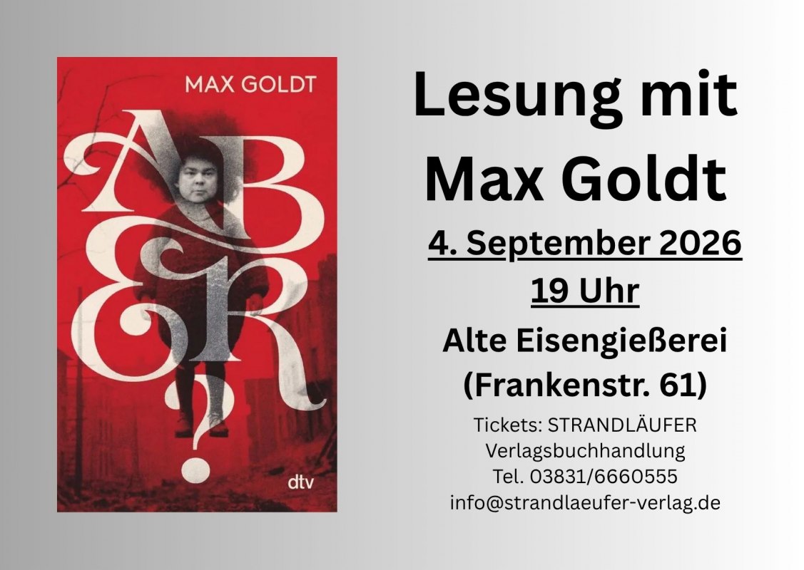 Lezing met Max Goldt // © STRANDLÄUFER Verlagsbuchhandlung Lezing met Max Goldt // © STRANDLÄUFER Verlagsbuchhandlung