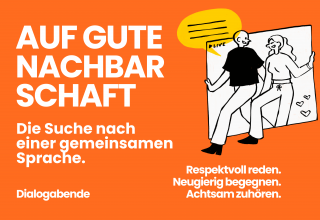 Here's to good neighborliness. Dreescher dialog evenings. // © PfD Schwerin Here's to good neighborliness. Dreescher dialog evenings. // © PfD Schwerin
