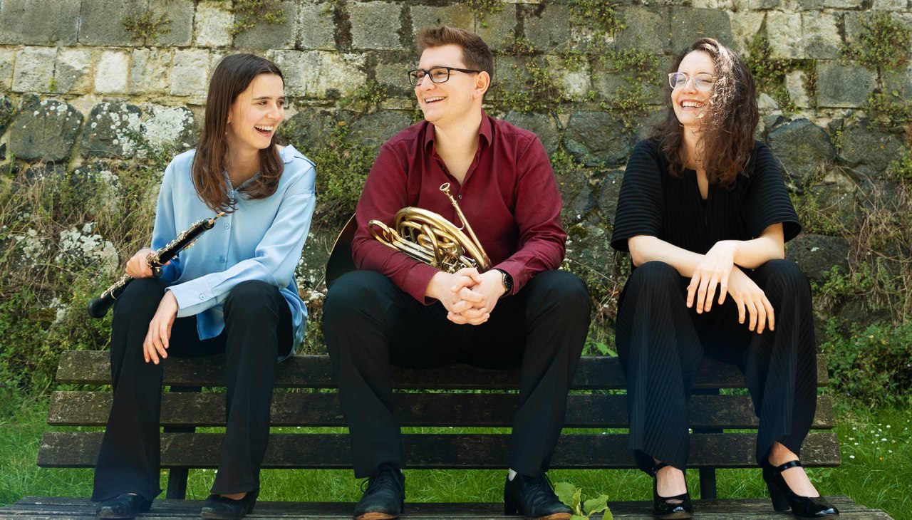 Myriam Navarri - oboe,
Thomas Mittler - horn,
Josefa Schmidt piano, © Lydia Ramos Myriam Navarri - oboe,
Thomas Mittler - horn,
Josefa Schmidt piano, © Lydia Ramos