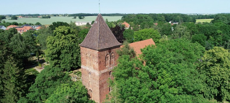 View of the church of St. Thomas in Damshagen, © Förderkreis Kirche Damshagen