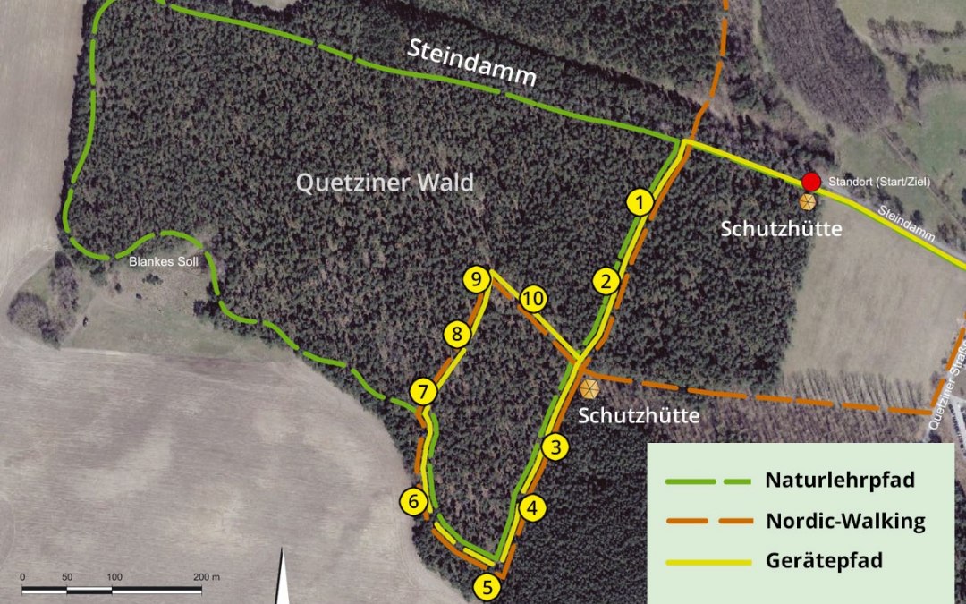 Site plan healing forest Quetziner Tannen, © Müritz Werbung Röbel