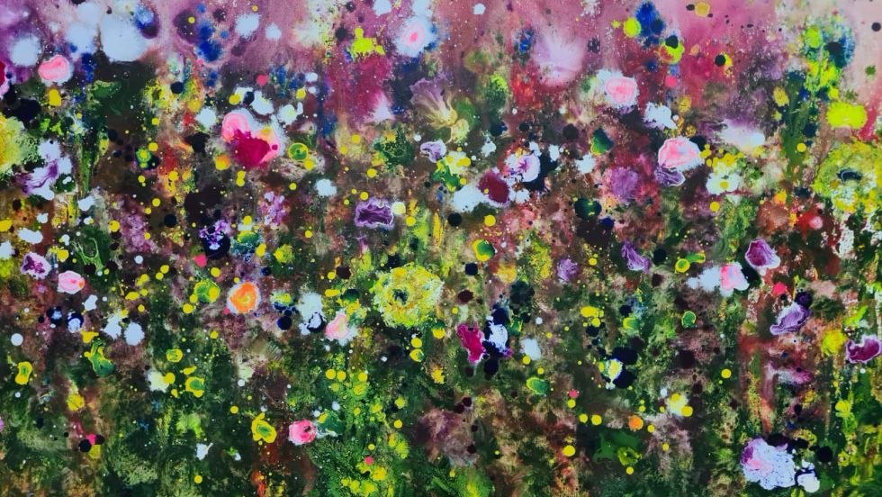 Abstract sea of flowers in midsummer, © Marcella Martens