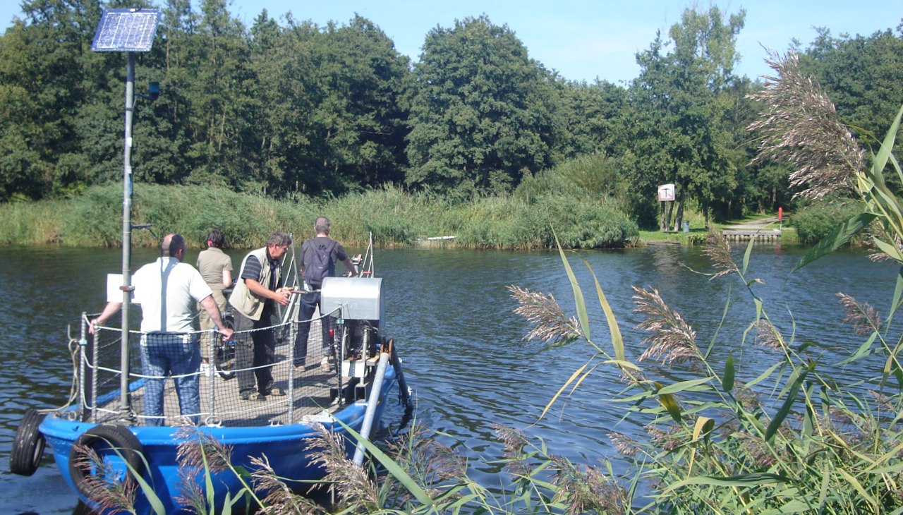 Veerboot van Stolpe richting Stolpmühl en Quilow, © Tourismusverband Vorpommern e.V.