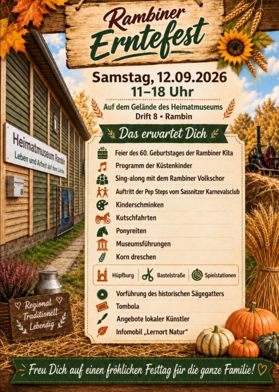 Harvest Festival Schedule // © Heimatmuseum Rambin e.V. Harvest Festival Schedule // © Heimatmuseum Rambin e.V.