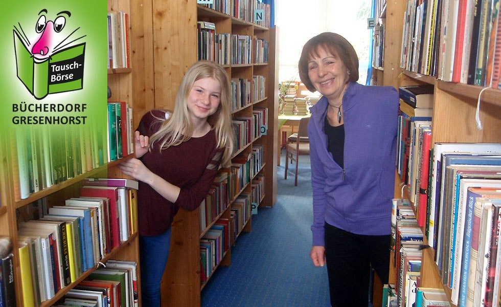 Het boekendorp Gresenhorst is georganiseerd en gedigitaliseerd op onderwerp voor "jong en oud"., © Ulrike Heidemann Het boekendorp Gresenhorst is georganiseerd en gedigitaliseerd op onderwerp voor "jong en oud"., © Ulrike Heidemann