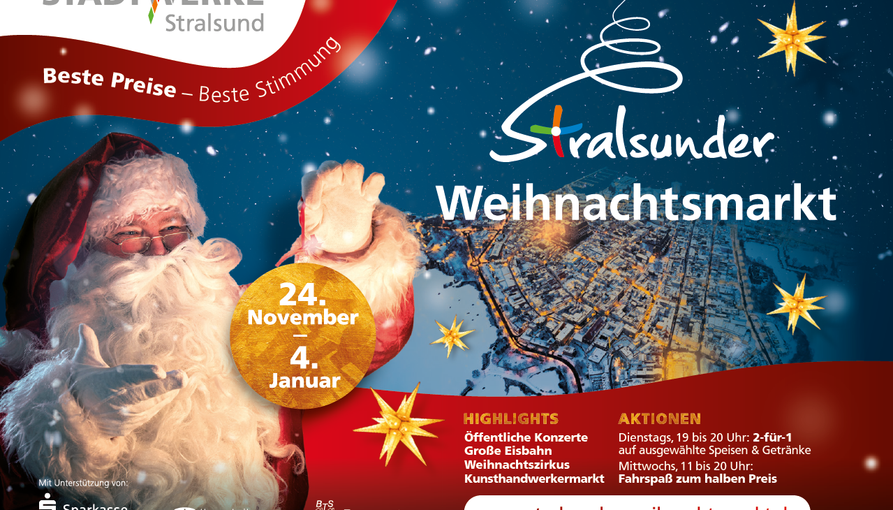 Stralsund Christmas market, © Stadtwerke Stralsund Stralsund Christmas market, © Stadtwerke Stralsund