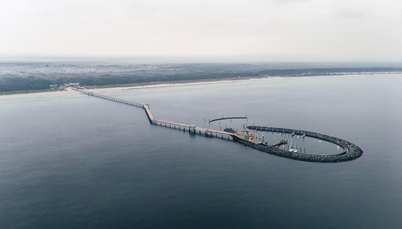 The Prerow pier at dusk., © TMV/Scholz-Witzel