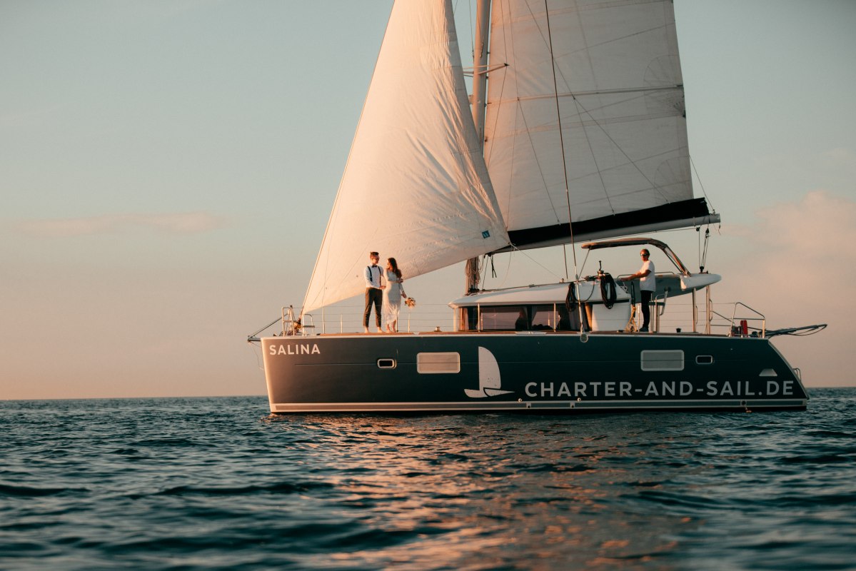 Under sail into the sunset on the Baltic Sea // &copy; Outdoornomaden