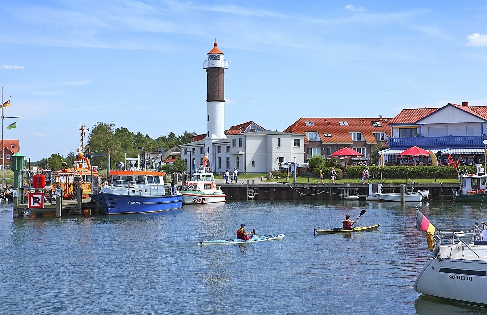 The lighthouse in Timmendorf harbor // &copy; Kurverwaltung Ostseebad Insel Poel, Ren&eacute; Legrand