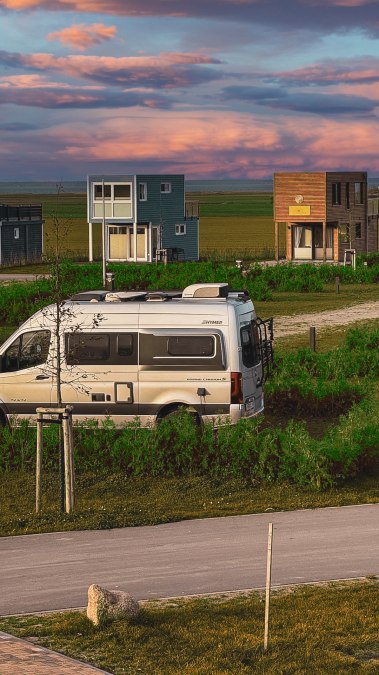 Pitches and Tiny Houses at Prima Camping Resort Boddenblick, © Prima Camping Resort Boddenblick Pitches and Tiny Houses at Prima Camping Resort Boddenblick, © Prima Camping Resort Boddenblick