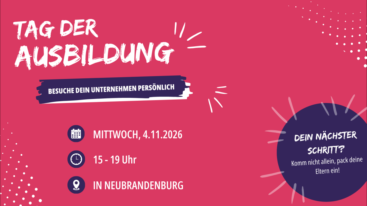 Uddannelsesdagen 2026 // &copy; Vier Tore Stadt Neubrandenburg