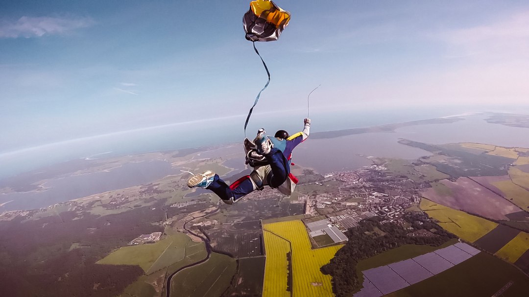 Parachutespringen boven Barth, © Eckhardt Gärtner