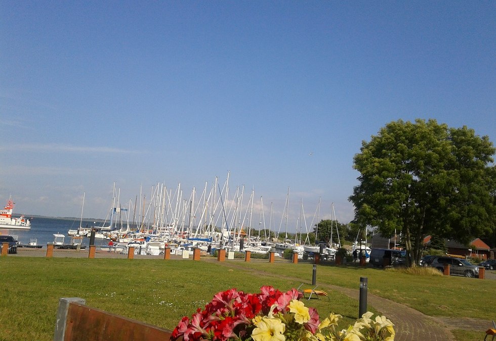 Uitzicht op de haven van Barhöft, © Caroline Bahrdt