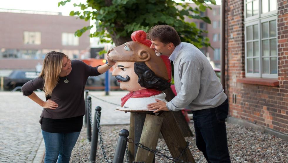 Zweedse hoofden voor de boomhut, © A. Rudolph
