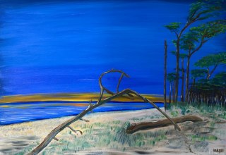 Blaue Stunde Weststrand FDZ // © W. Hube Blaue Stunde Weststrand FDZ // © W. Hube
