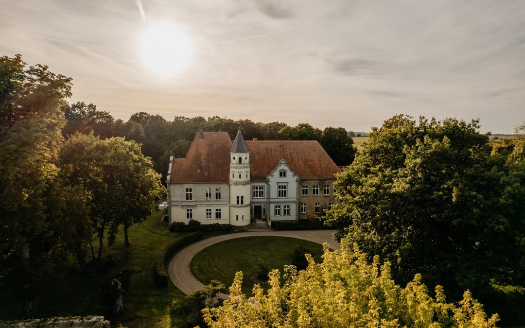 Luchtfoto van Sophienhof Paleis Rondel voor het huis, © Dennis Reimann