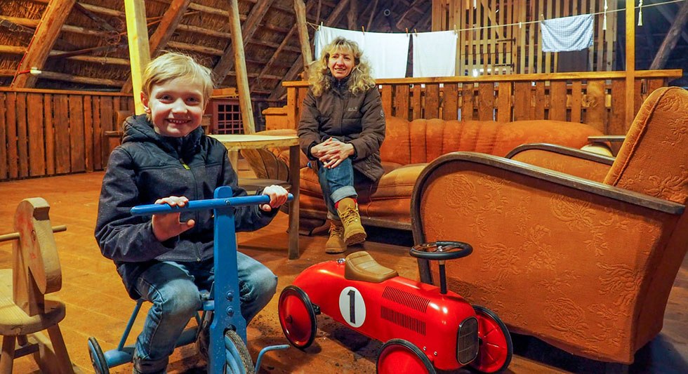 De nieuwe speelvloer in het openluchtmuseum Klockenhagen, &copy; Freilichtmuseum Klockenhagen