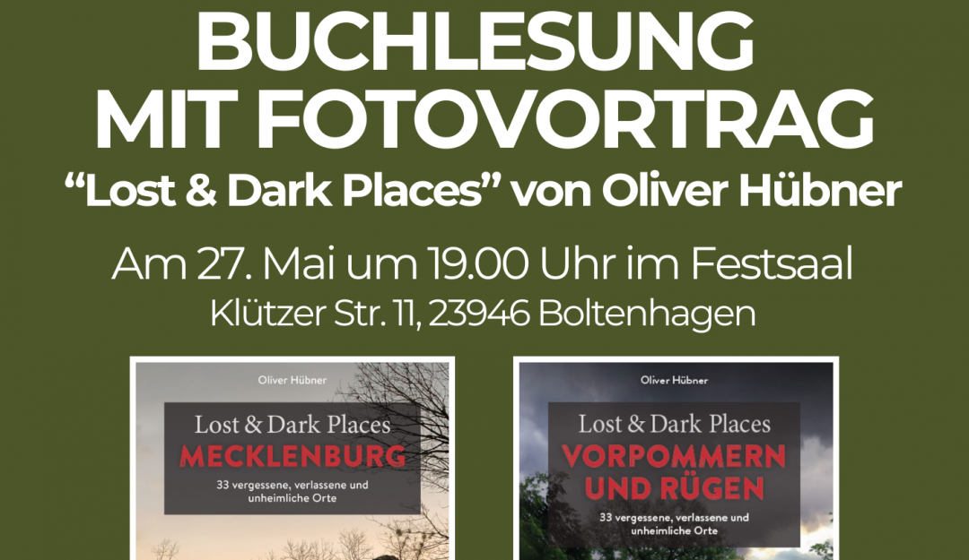 Lost & dark places_book reading, © Kurverwaltung Ostseebad Boltenhagen