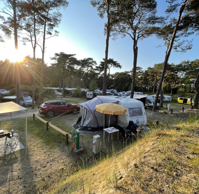 Kampeerplaatsen op de camping // &copy; KV Trassenheide