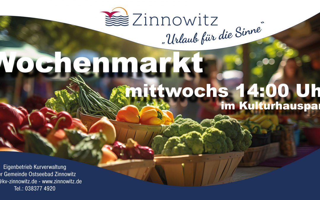 Cotygodniowy targ w Zinnowitz, © Eigenbetrieb Kurverwaltung der Gemeinde Ostseebad Zinnowitz