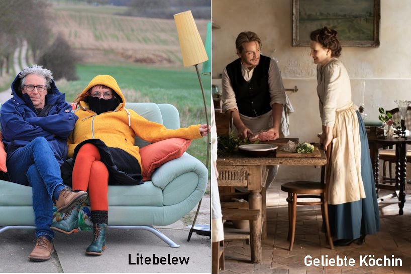 Duo Litebelew en filmposter Geliefde kokkin // &copy; Carsten B&uuml;ttner/Weltkino