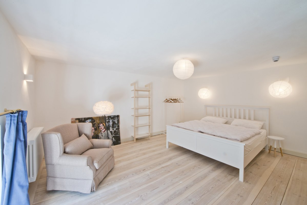 Slaapkamer in de Deense flat in Kasteel Retzow, &copy; DOMUSImages