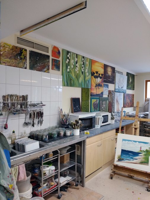 Studio w klubie ROBINSON Fleesensee Simply Painterly, © Agnes Bruhn