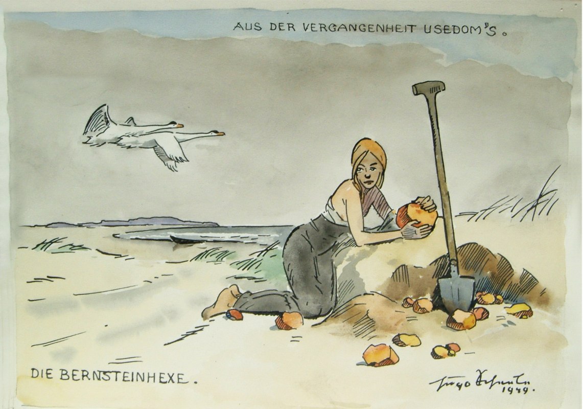 Wykład "Historie i legendy: Vineta, zatopione miasto i bursztynowa wiedźma - prawda czy historia", &copy; Bernsteinhexe_Scheele.jpg