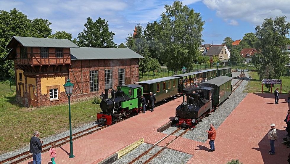 Steam locomotives in the station, © Stiftung Deutsche Kleinbahnen, Karl Arne Richter
