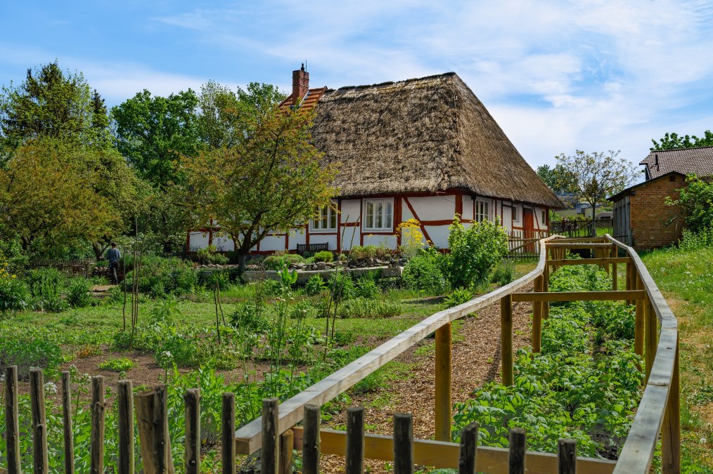Open-air museum Schwerin Mueß Garden thatched roof house_3, © TMV/Tiemann Open-air museum Schwerin Mueß Garden thatched roof house_3, © TMV/Tiemann