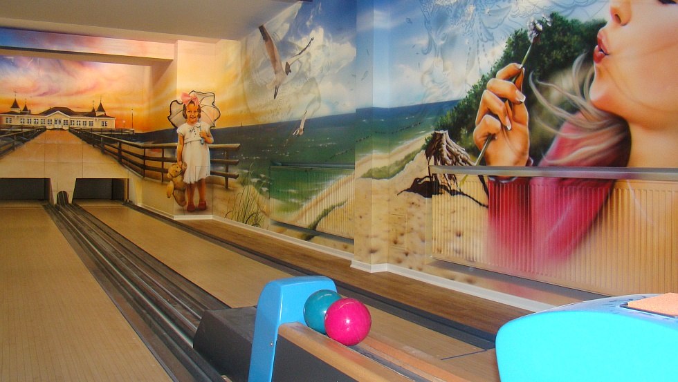 De bowlingbaan op de camping, © Campingplatz Stubbenfelde