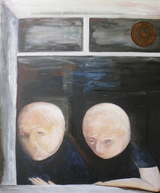 Phöbe Pieper: W oknie II. 2019, mieszane media, © Phöbe Pieper