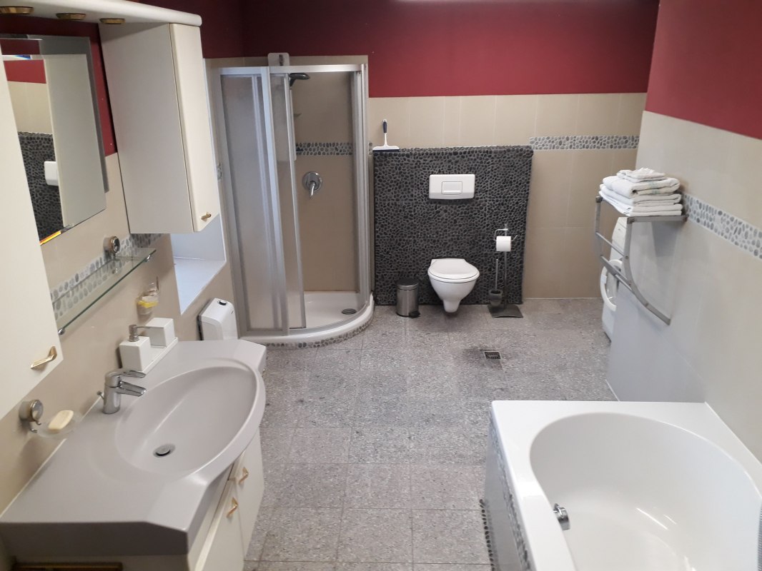 Bathroom of the apartment // © Gutshaus Alt Krassow Bathroom of the apartment // © Gutshaus Alt Krassow