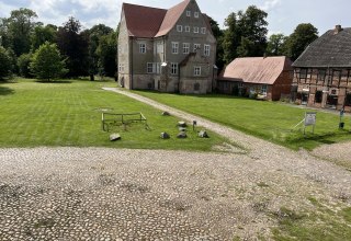 The palace courtyard in Ludwigsburg in summer 2025 // &copy; Archiv F&ouml;rderverein Schloss- und Gutshofanlage Ludwigsburg e. V.