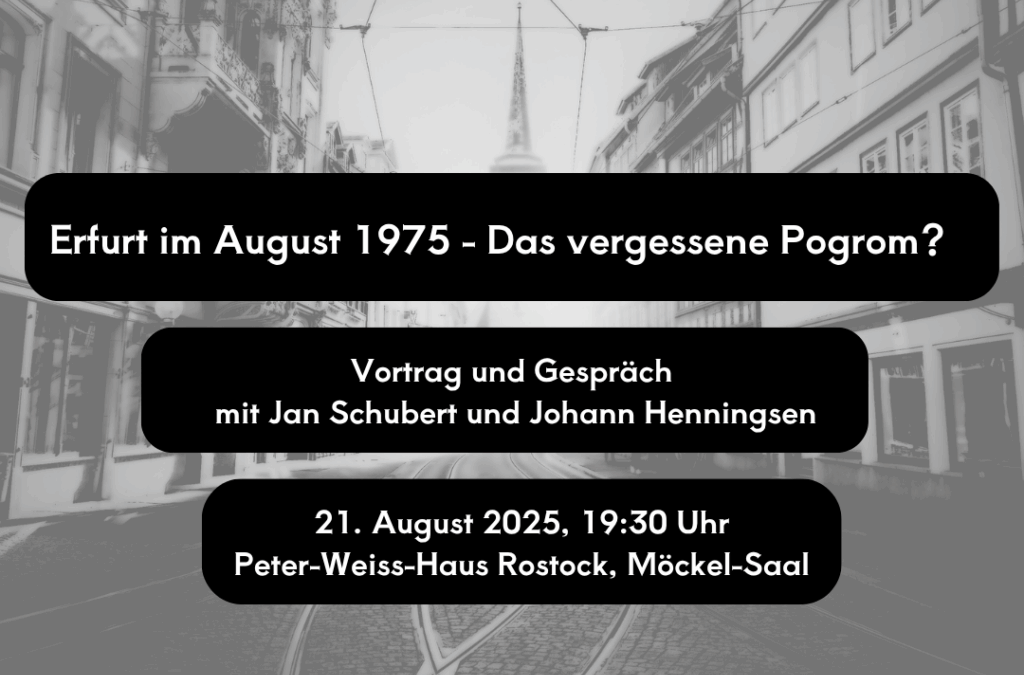 Flyer The forgotten pogrom of Erfurt, © Lichtenhagenarchiv