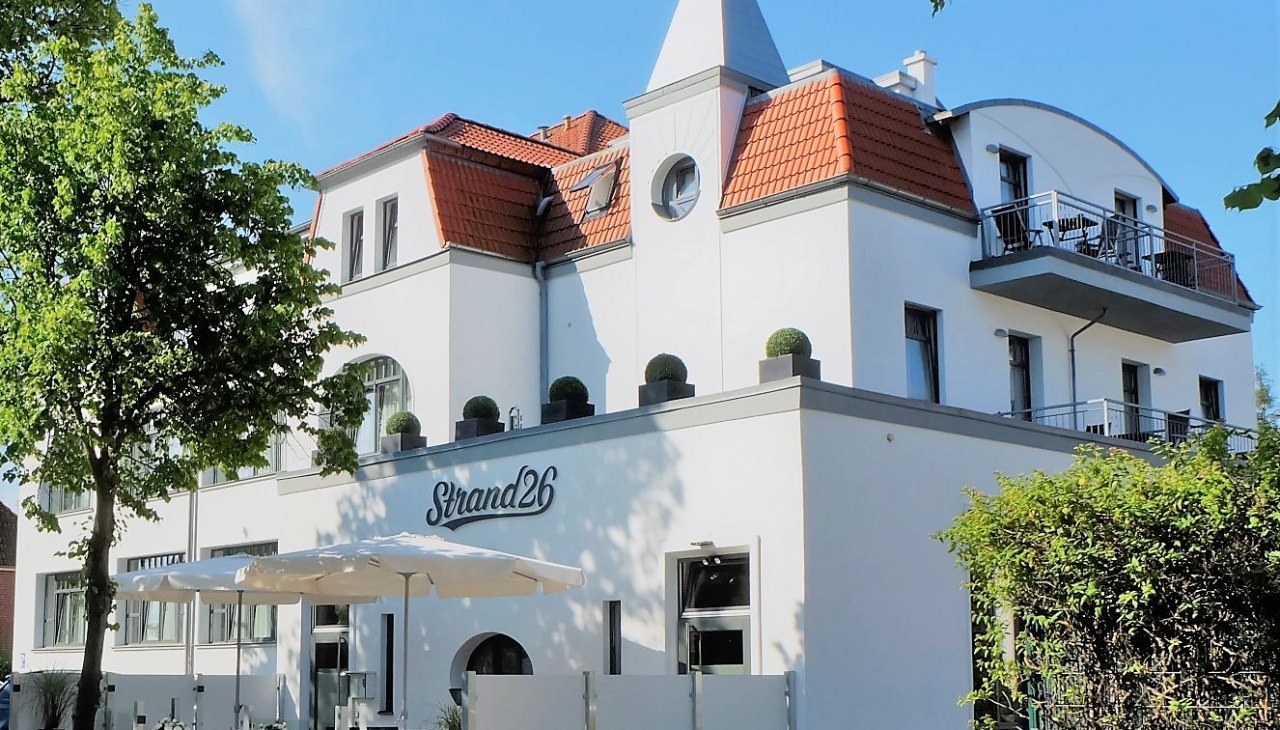 Widok hotelu z zewnątrz, © Hotel Strand 26 Widok hotelu z zewnątrz, © Hotel Strand 26