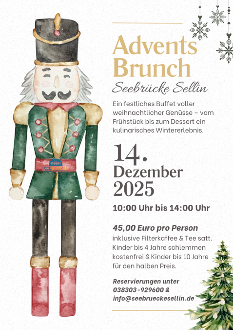 Adventsbrunch poster 2025, © Seebrücke Sellin