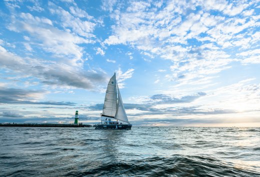Rejs o zachodzie słońca na Warnow w Warnemünde, © TMV/Tiemann