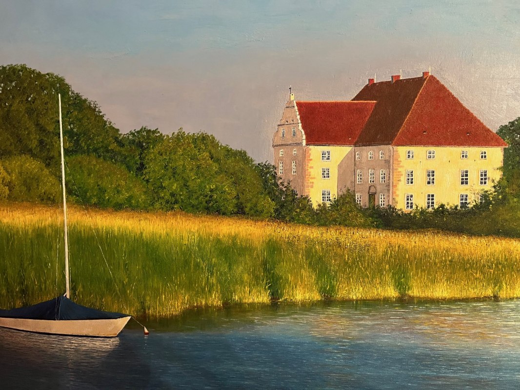 Trechow Castle View from Lake Trechow picturesquely realized by Christoph von Lowtzow. // &copy; Christian Schierning