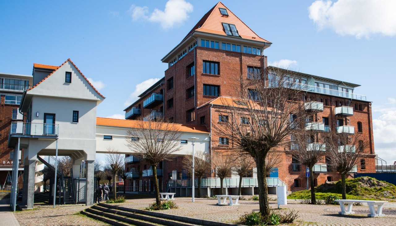 Płaski dom w porcie Barth, © Arndt Gläser Stadt Barth