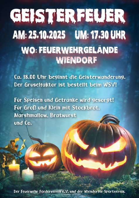 Spookvuur Wiendorf 2025_V2, © FFW Wiendorf