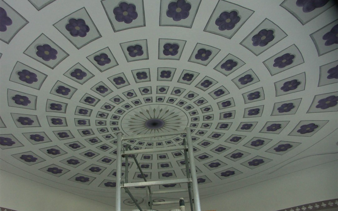 Plafondschildering gereconstrueerd, Bobbin landhuis, © Gabriele Lenkeit