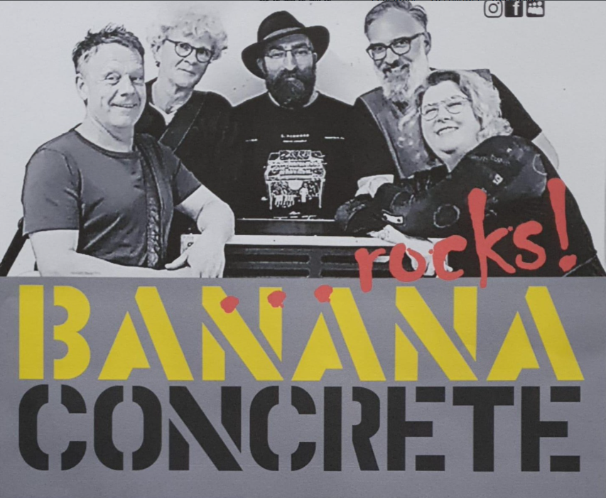 Logo and picture of the band Banana Concrete. // © Banana Concrete Logo and picture of the band Banana Concrete. // © Banana Concrete