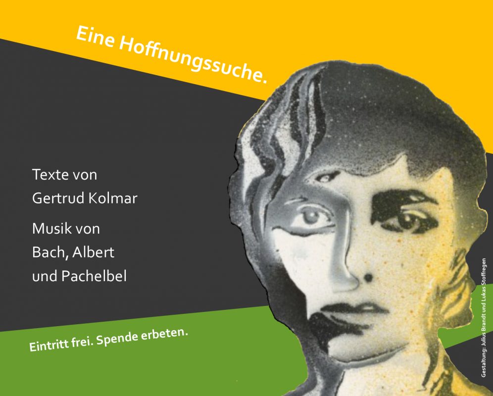 Poster detail met tekening van Gertrud Kolmar, © Lukas Stoffregen Poster detail met tekening van Gertrud Kolmar, © Lukas Stoffregen