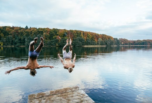 Zwemmen in de Grote Luzin in het Feldberg merengebied, © TMV/Roth Zwemmen in de Grote Luzin in het Feldberg merengebied