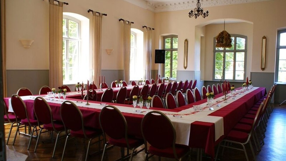 Vergaderingen, bruiloften en familiefeesten in Kasteel Alt Sammit., © Schloss Alt Sammit/ K.H.Kleinpeter