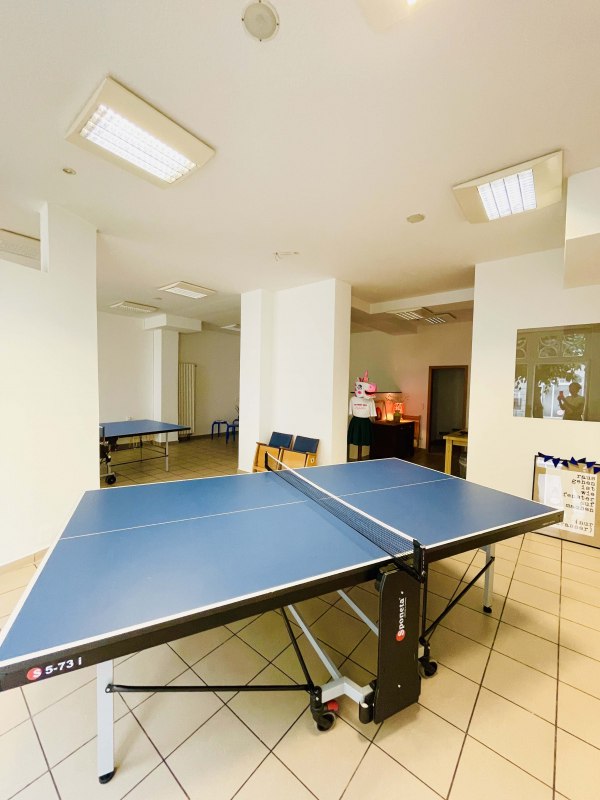 Table tennis tables in the Ping Pong Salon // &copy; Katja Thiede