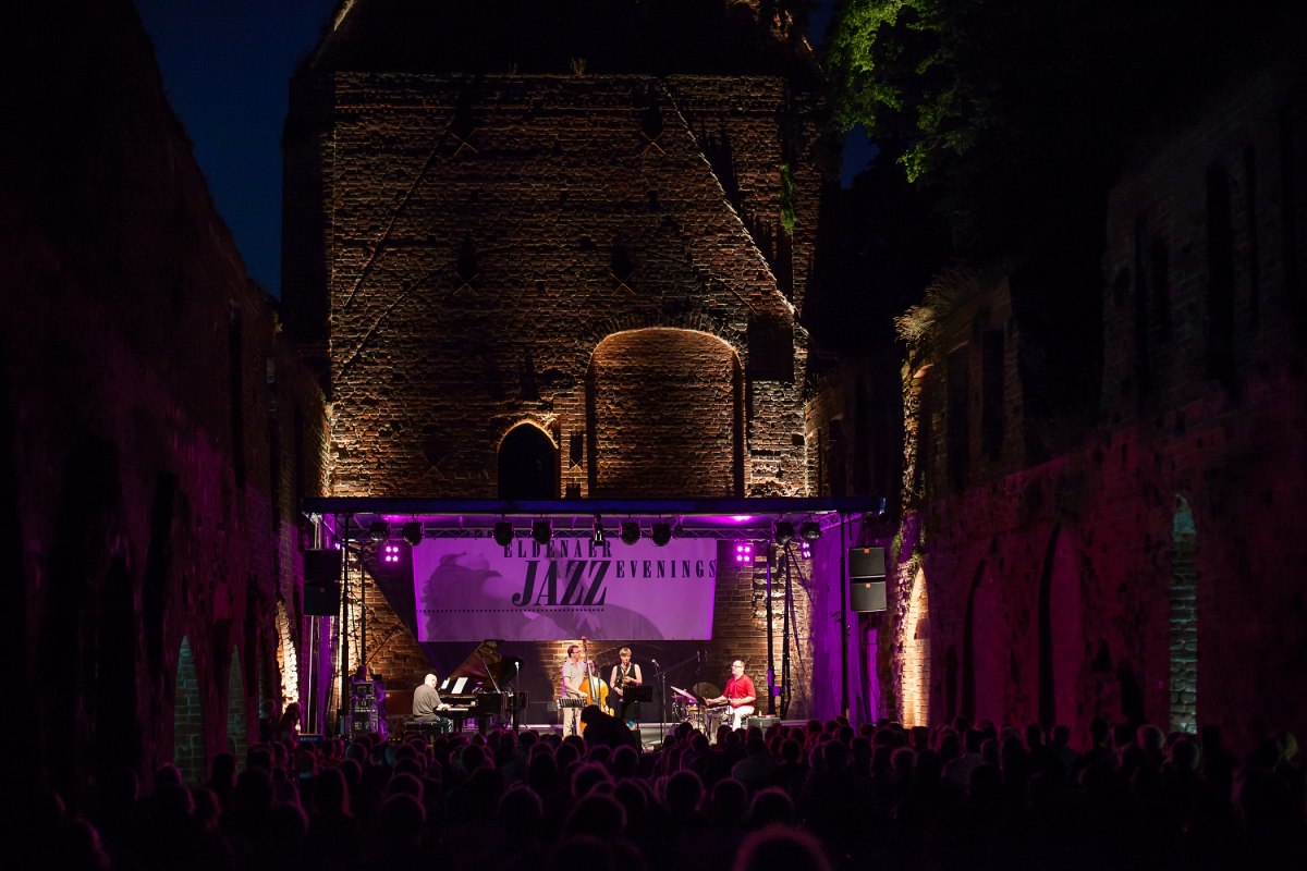 The group Eberhard / Gumpert / Roder / Griener at the Eldena Jazz Events 2015 // &copy; Amt f&uuml;r Bildung, Kultur & Sport Greifswald / (c) Philipp Schroeder (Lensescape.org)
