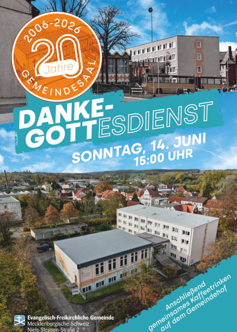 Free church service thank you poster // © Freikirchliche Gemeinde Free church service thank you poster // © Freikirchliche Gemeinde