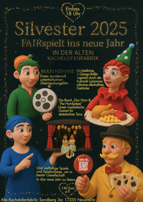 Sylwester 2025 Stara fabryka pieców kaflowych Neustrelitz, © Basiskulturfabrik GmbH